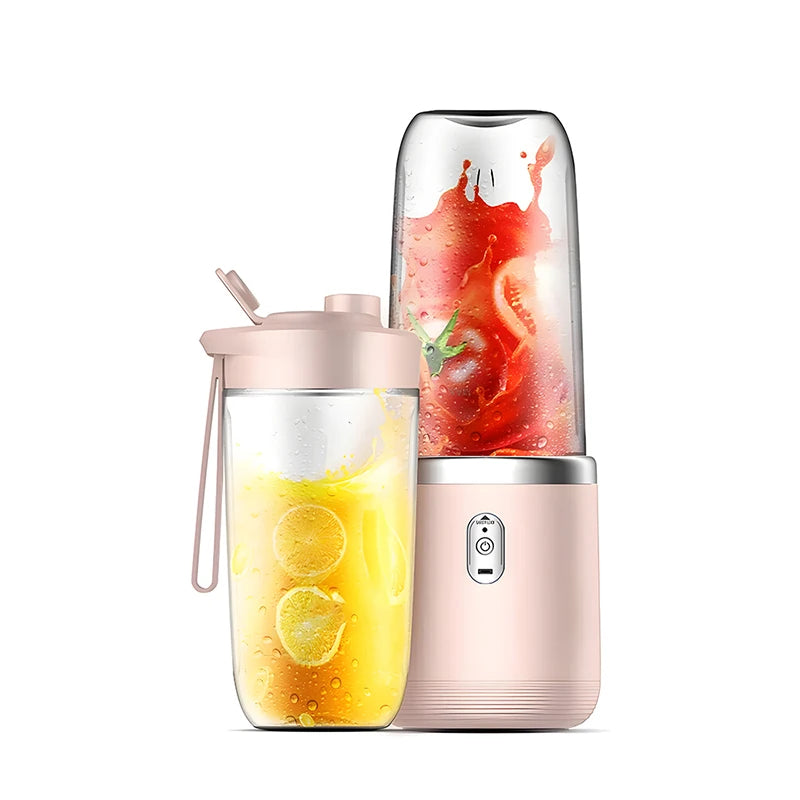 Double Cup USB Portable Fruit Juicer & Blender – Multifunctional Electric Mixer
