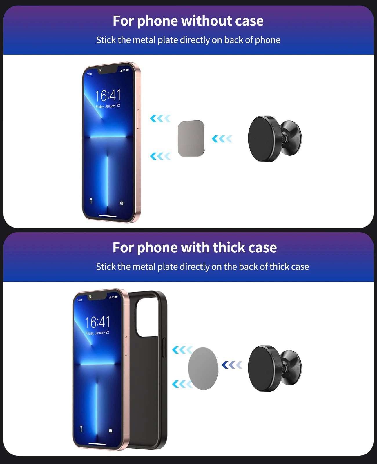 Dual Magnetic Gym Phone Holder for Working Out Videos