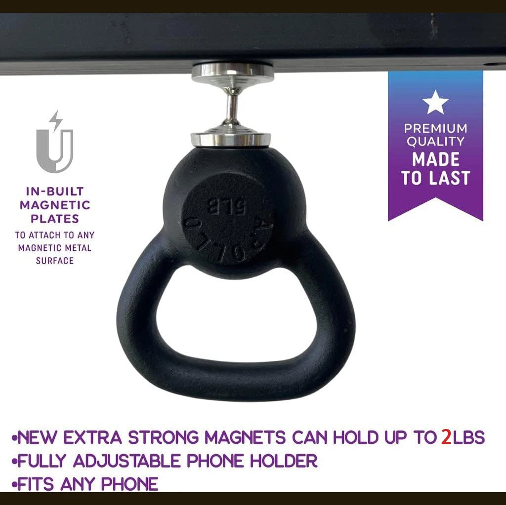 Dual Magnetic Gym Phone Holder for Working Out Videos