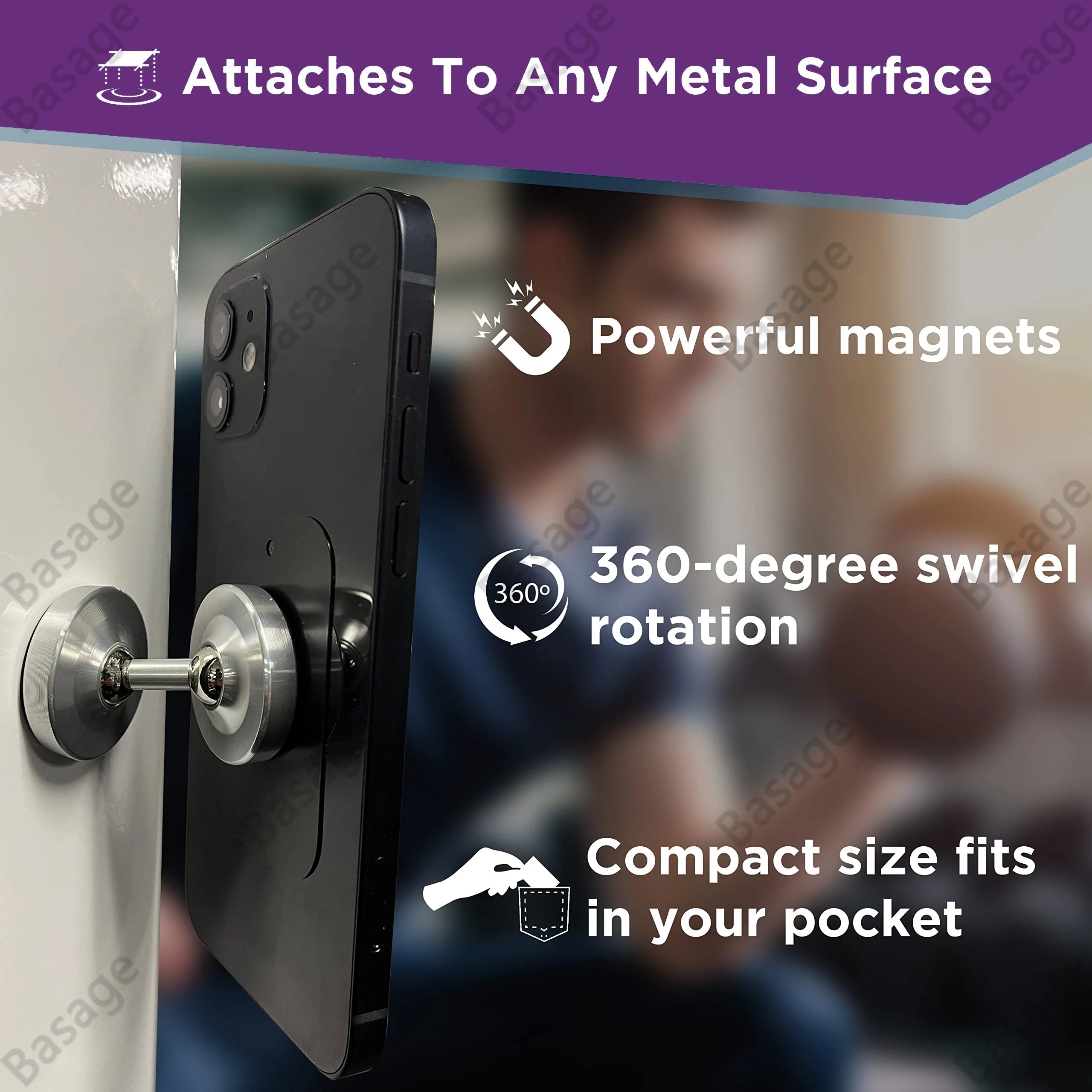 Dual Magnetic Gym Phone Holder for Working Out Videos