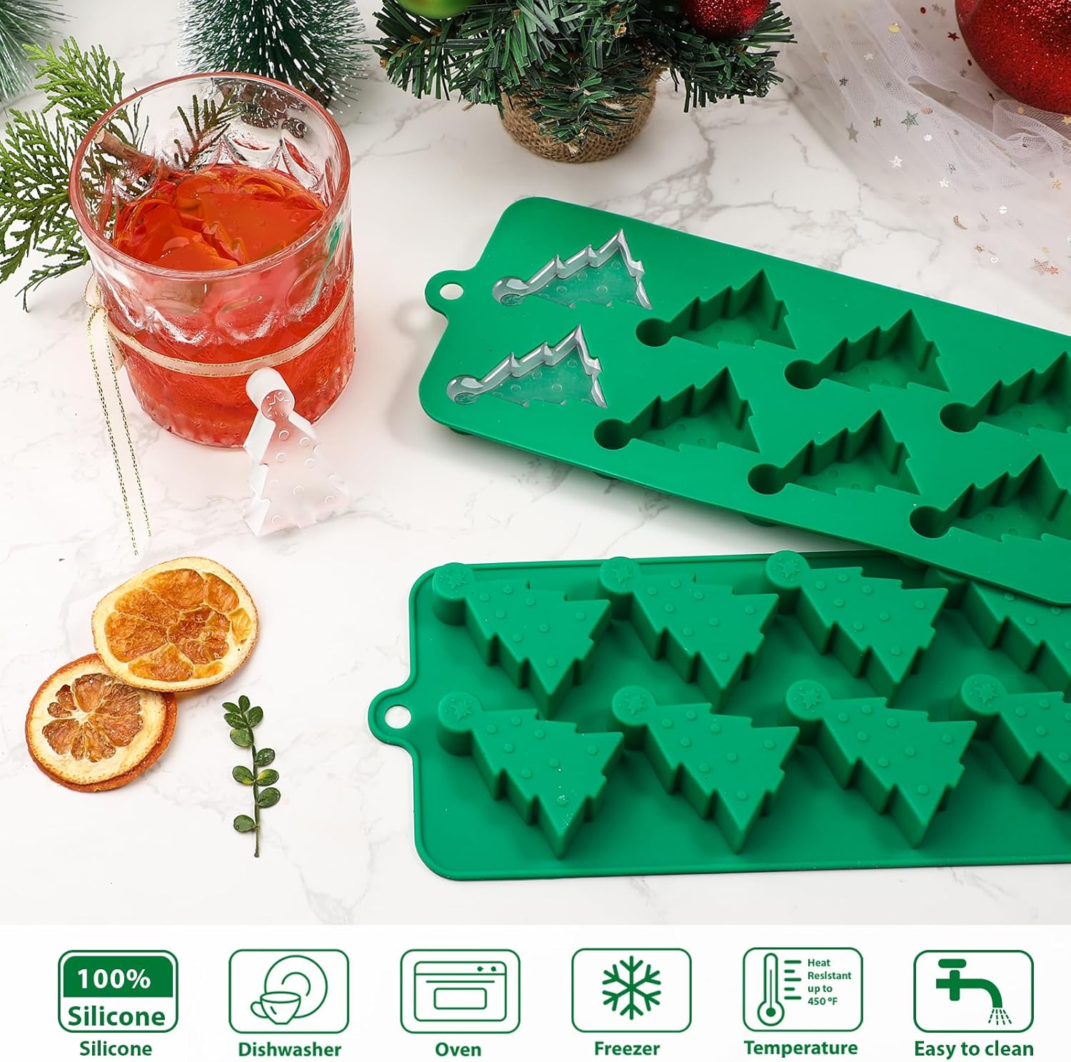 Christmas Tree Silicone Molds(Set of 2)