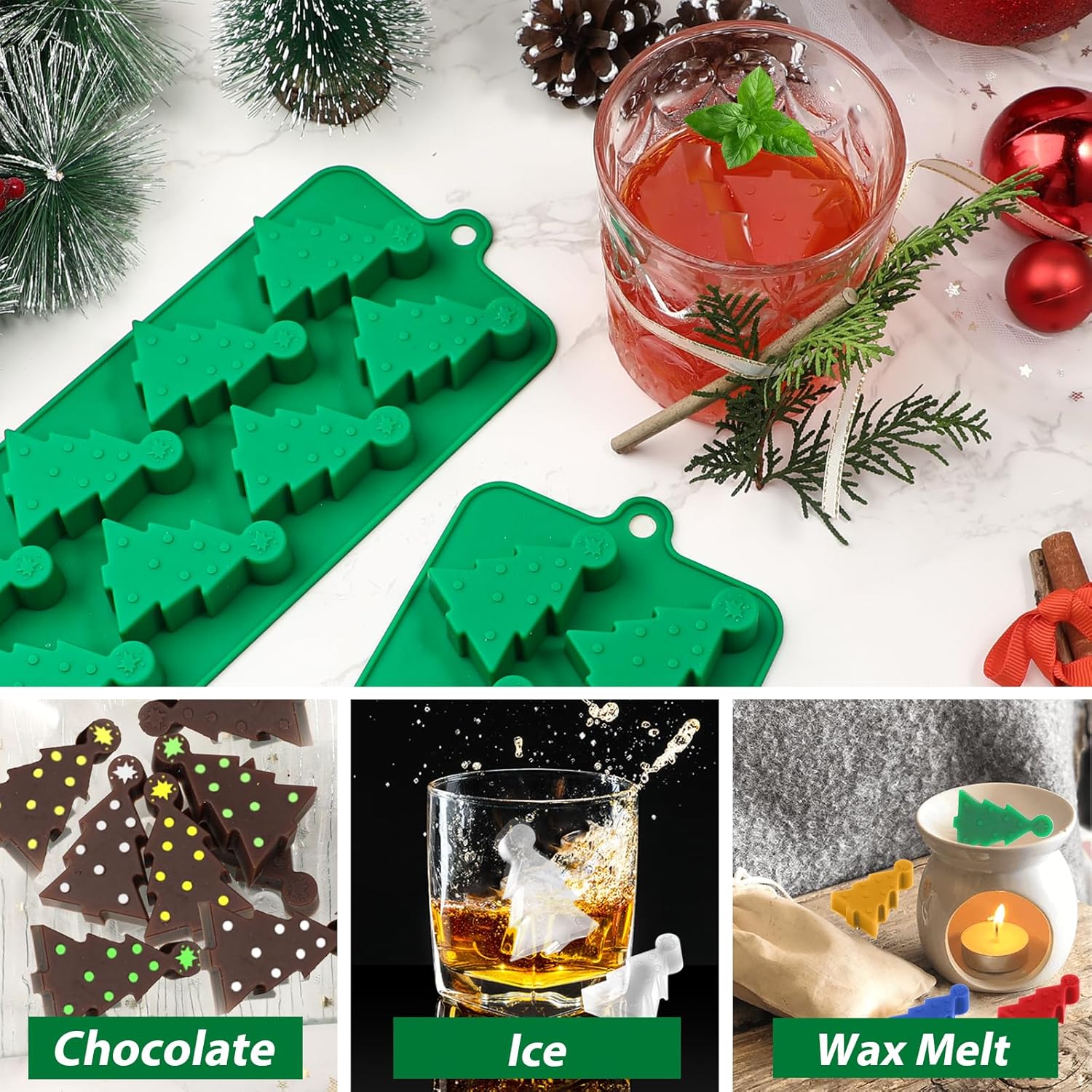 Christmas Tree Silicone Molds(Set of 2)